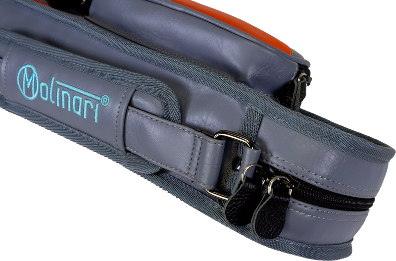 Molinari Classic Butterfly 2x4 Soft Cue Case - Gray / Orange