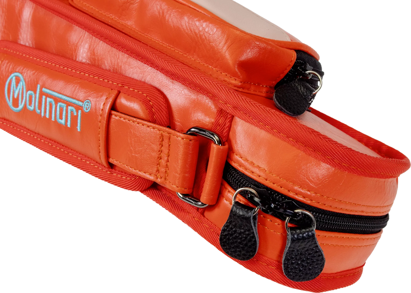 Molinari Classic Butterfly2x4 Soft Cue Case - Orange / Light Pink