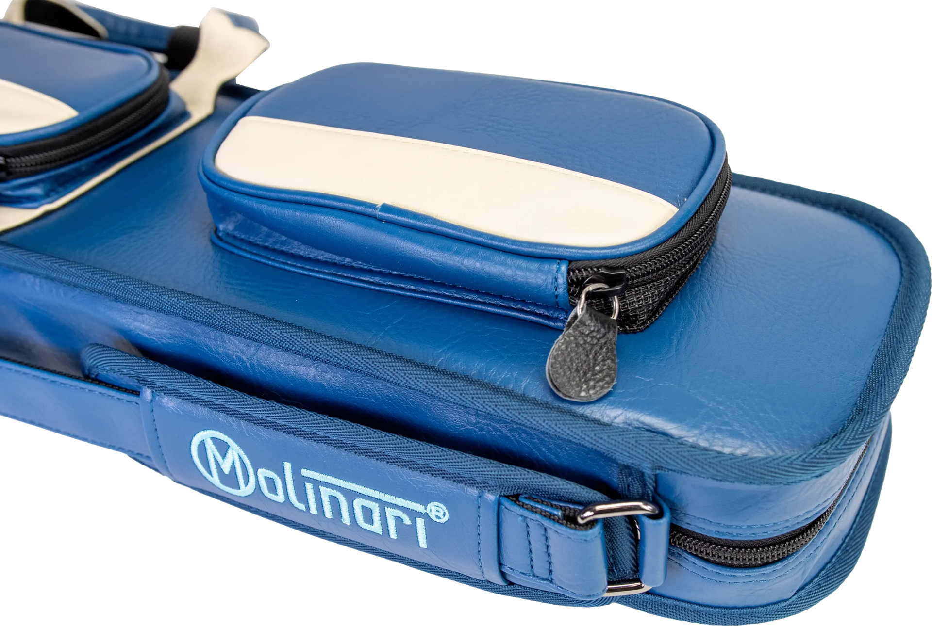 Molinari Classic Butterfly 3x6 Soft Cue Case - Blue / Biege