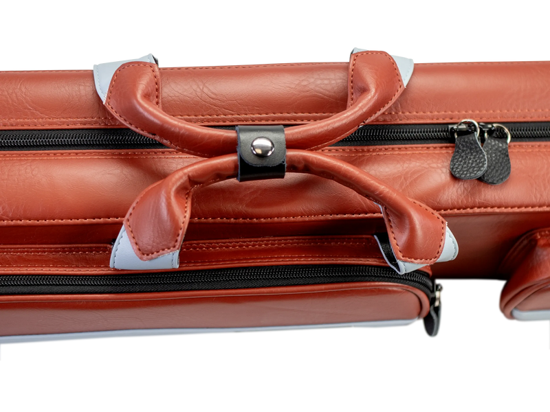 Molinari Flat Butterfly 2x4 Soft Cue Case - Brown / Light Blue