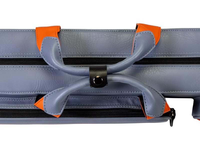 Molinari Flat Butterfly 2x4 Soft Cue Case - Gray / Orange
