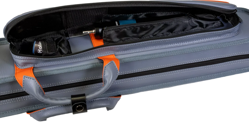 Molinari Classic Butterfly 2x4 Soft Cue Case - Gray / Orange