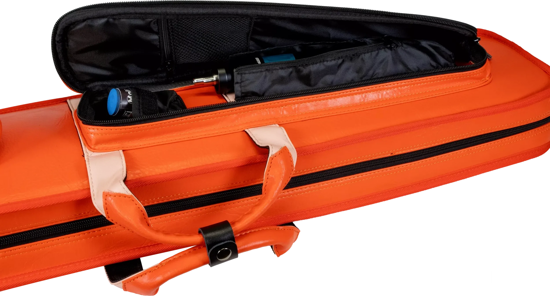 Molinari Classic Butterfly 3x6 Soft Cue Case - Orange / Light Pink