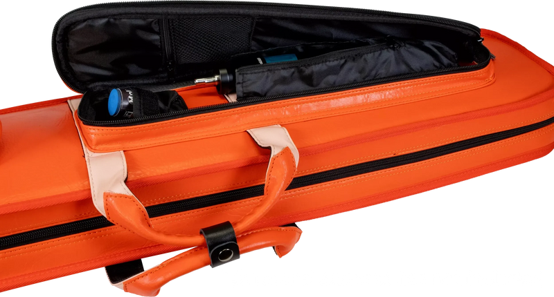 Molinari Classic Butterfly 3x6 Soft Cue Case - Orange / Light Pink