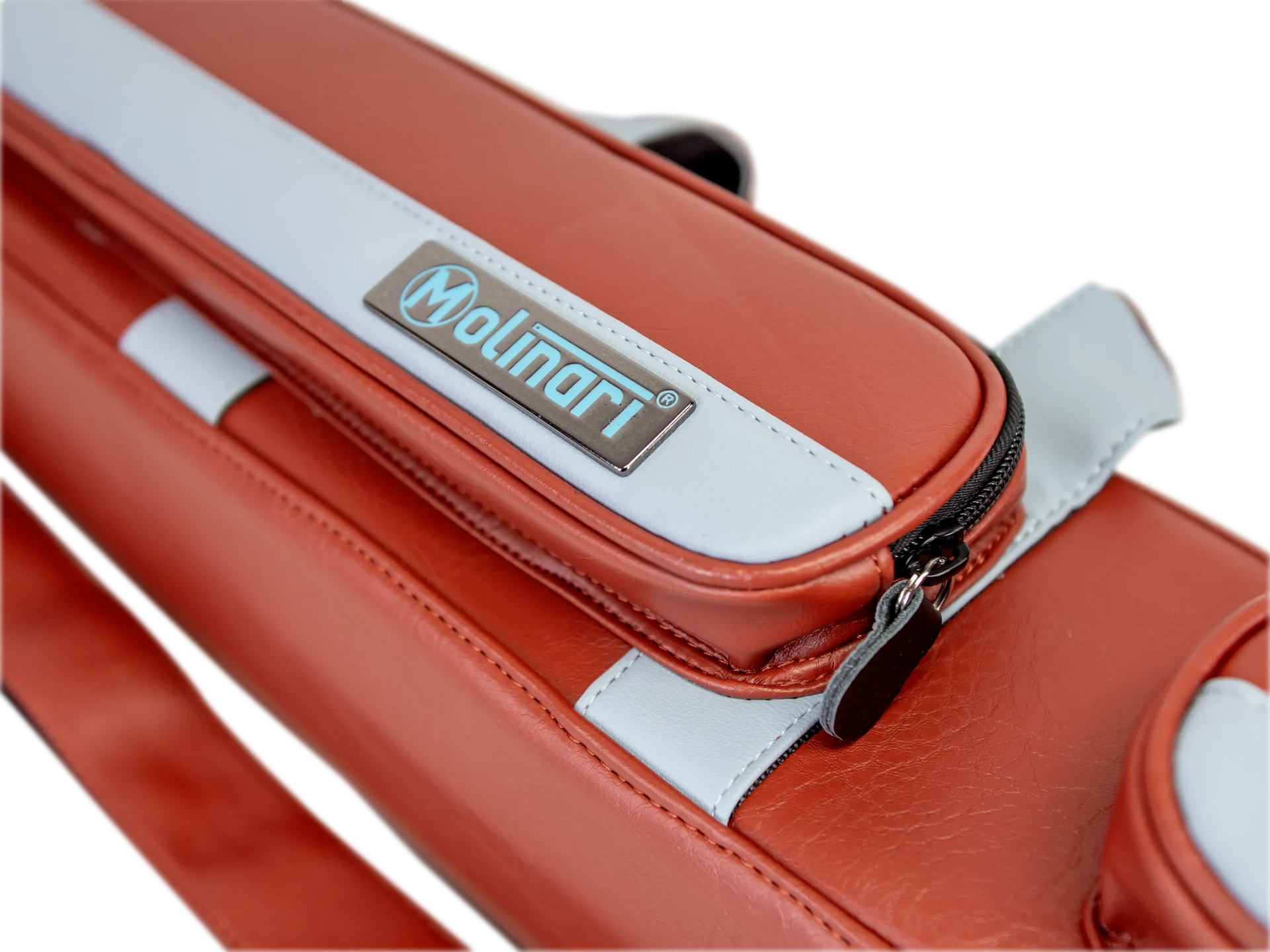 Molinari Flat Butterfly 2x4 Soft Cue Case - Brown / Light Blue