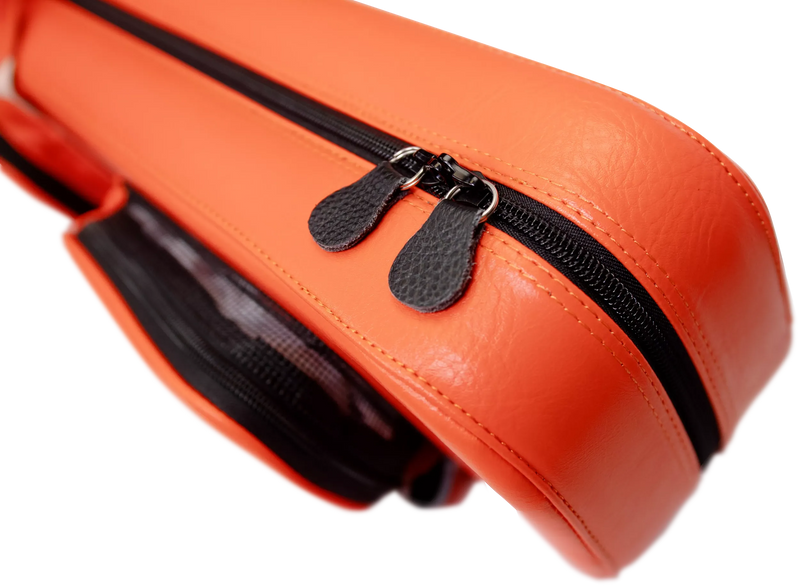 Molinari Classic Butterfly 3x6 Soft Cue Case - Orange / Light Pink
