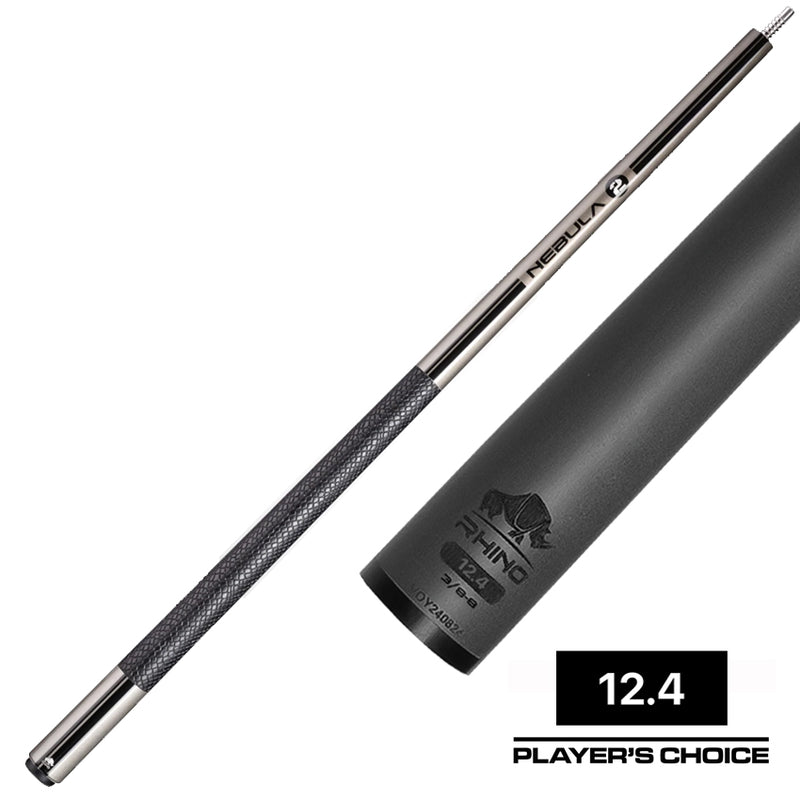 Rhino RCNEB2SWGY Nebula 2 Pool Cue with Sport Wrap - Charcoal Gray