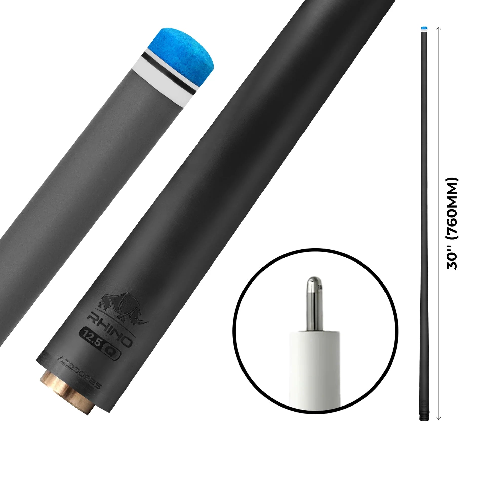 Rhino - 30" - Q-Loc Carbon Pool Cue Play Shaft