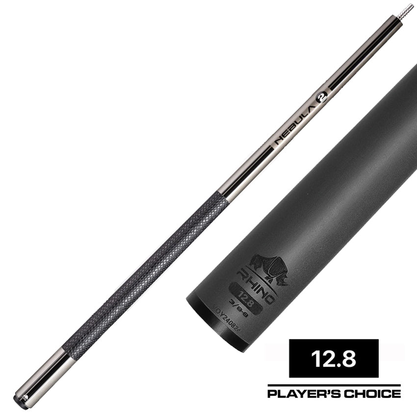 Rhino RCNEB2SWGY Nebula 2 Pool Cue with Sport Wrap - Charcoal Gray