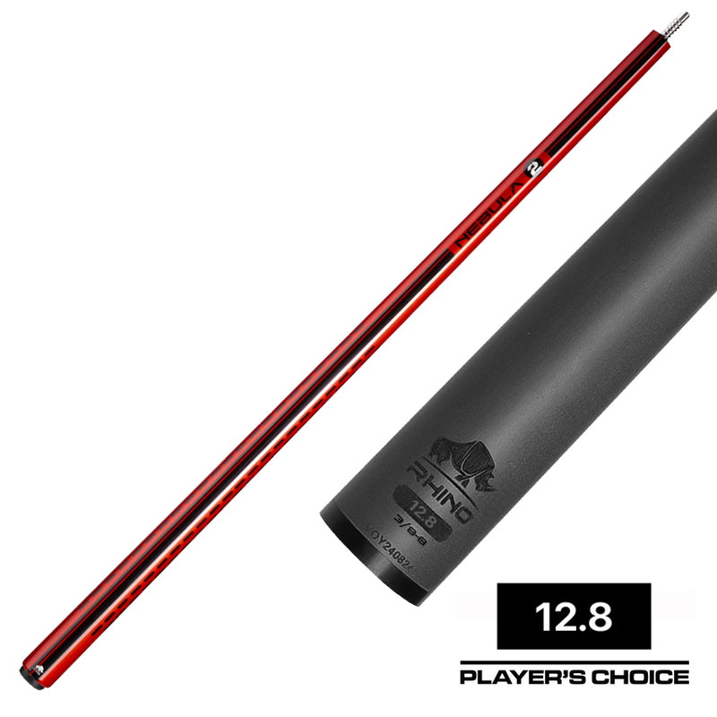 Rhino RCNEB2NWRD Nebula 2 No Wrap Pool Cue - Crimson Red