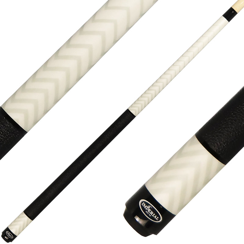 Imperial 13-790 Chevron Series Pool Cue - White with Leatherette Wrap