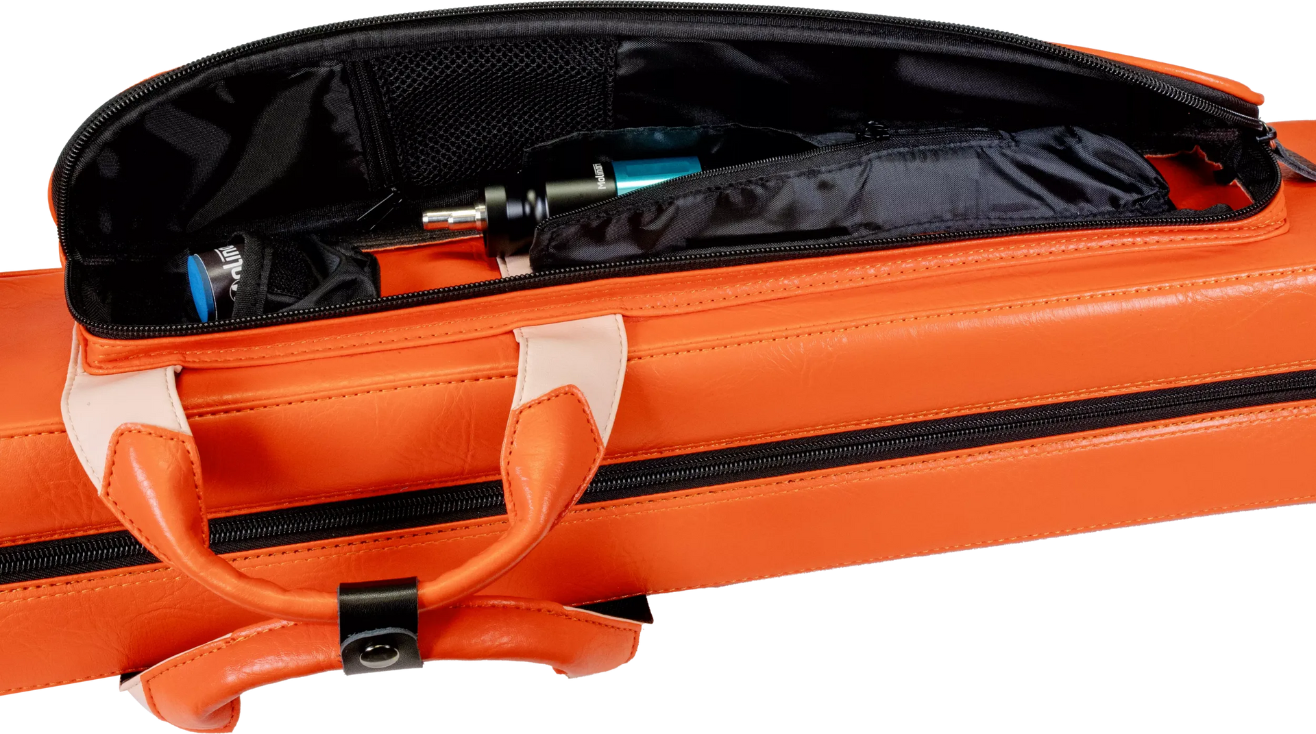 Molinari Flat Butterfly 2x4 Soft Cue Case - Orange / Light Pink
