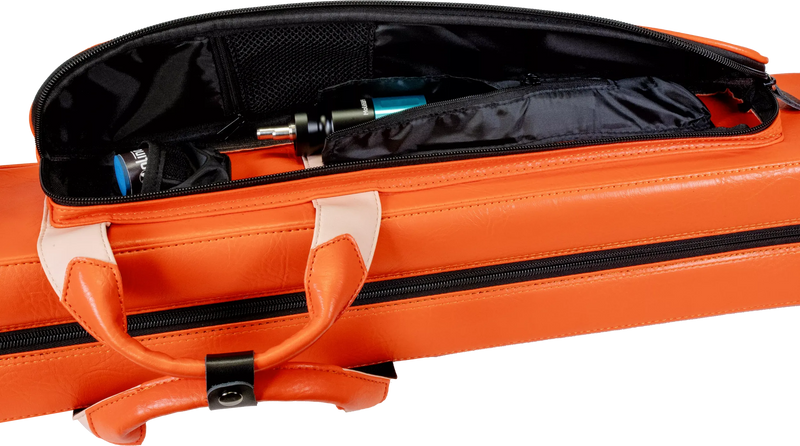 Molinari Flat Butterfly 2x4 Soft Cue Case - Orange / Light Pink