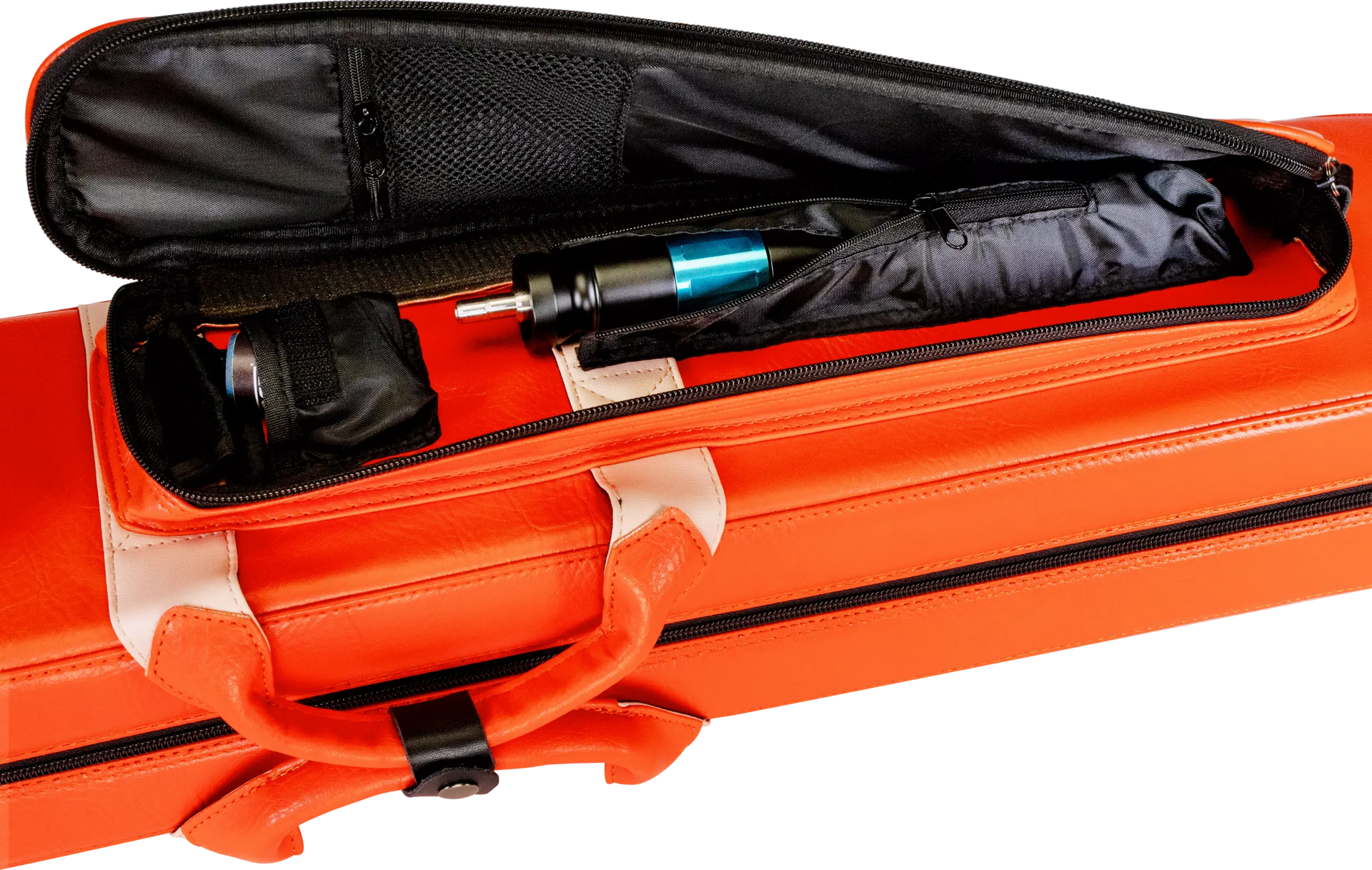 Molinari Classic Butterfly 3x6 Soft Cue Case - Orange / Light Pink