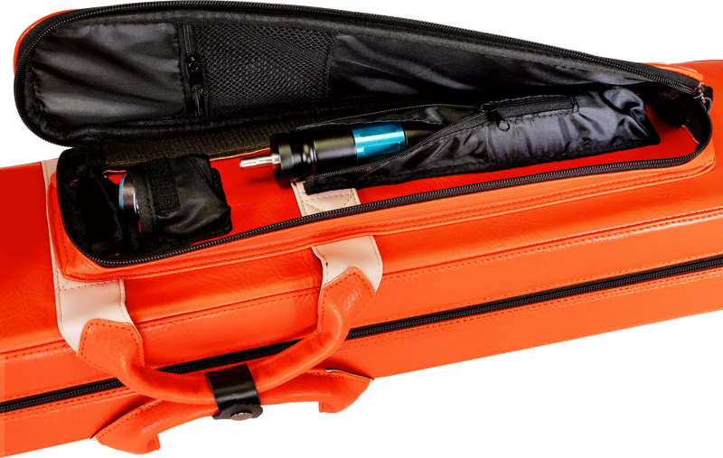 Molinari Classic Butterfly 3x6 Soft Cue Case - Orange / Light Pink