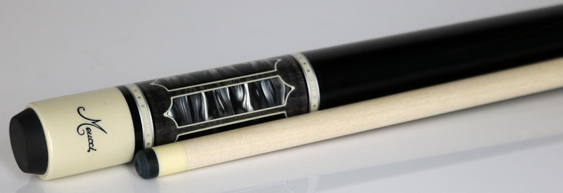Meucci Century Series 2020GYBKBKP Pool Cue - Gray with Black Pearl and Black Wrap with Pro Shaft