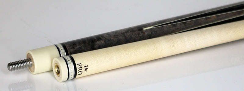 Meucci Century Series 2020GYBKBKP Pool Cue - Gray with Black Pearl and Black Wrap with Pro Shaft