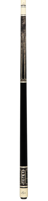 Meucci Century Series 2020GYBKBKP Pool Cue - Gray with Black Pearl and Black Wrap with Pro Shaft