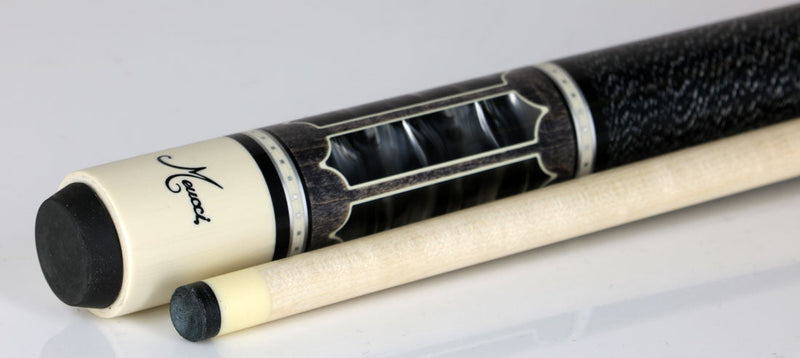 Meucci Century Series 2020GYBKBKWHP Pool Cue - Gray - Black Pearl - Black/White Wrap with Pro Shaft