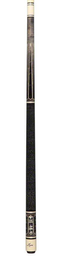Meucci Century Series 2020GYBKBKWHP Pool Cue - Gray - Black Pearl - Black/White Wrap with Pro Shaft