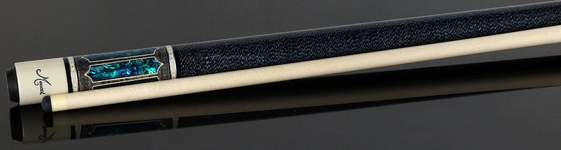 Meucci Century Series 2020GYBLBKWHP Pool Cue - Gray - Blue Pearl - Black/White Wrap with Pro Shaft