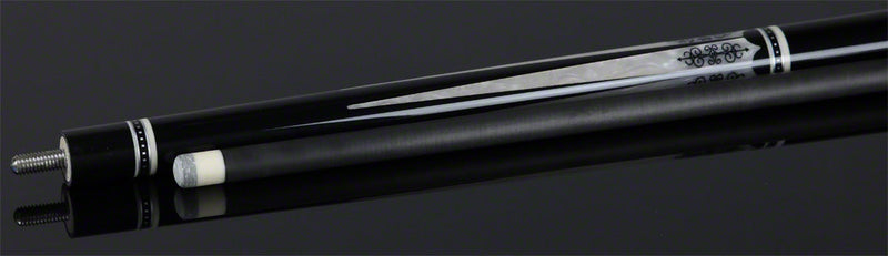 Meucci 21st Century 3 Black - MOP - Black Wrap Pool Cue with Carbon Shaft - 2103BKMOPBKC
