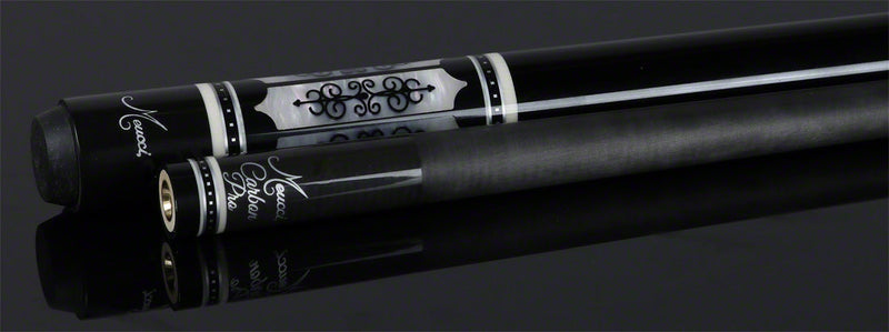 Meucci 21st Century 3 Black - MOP - Black Wrap Pool Cue with Carbon Shaft - 2103BKMOPBKC