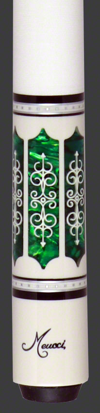 21st Century #3 Meucci Cue - White - Green Pearl - White Wrap - Pro Shaft