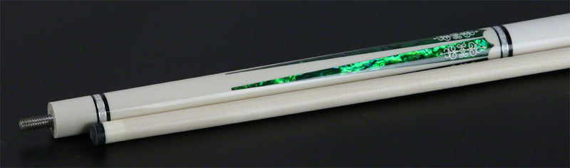 21st Century #3 Meucci Cue - White - Green Pearl - White Wrap - Pro Shaft