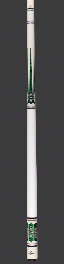 21st Century #3 Meucci Cue - White - Green Pearl - White Wrap - Pro Shaft