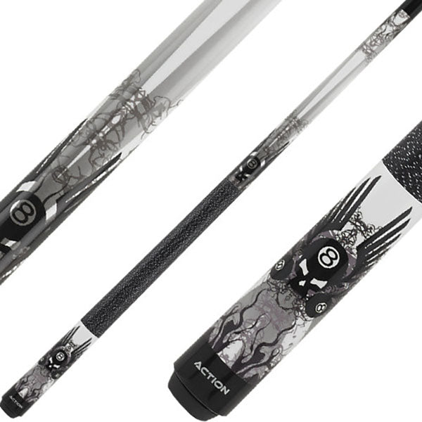 Eight Ball Mafia JREBM01 52" Junior Cue - 8 Ball Skull with Wings