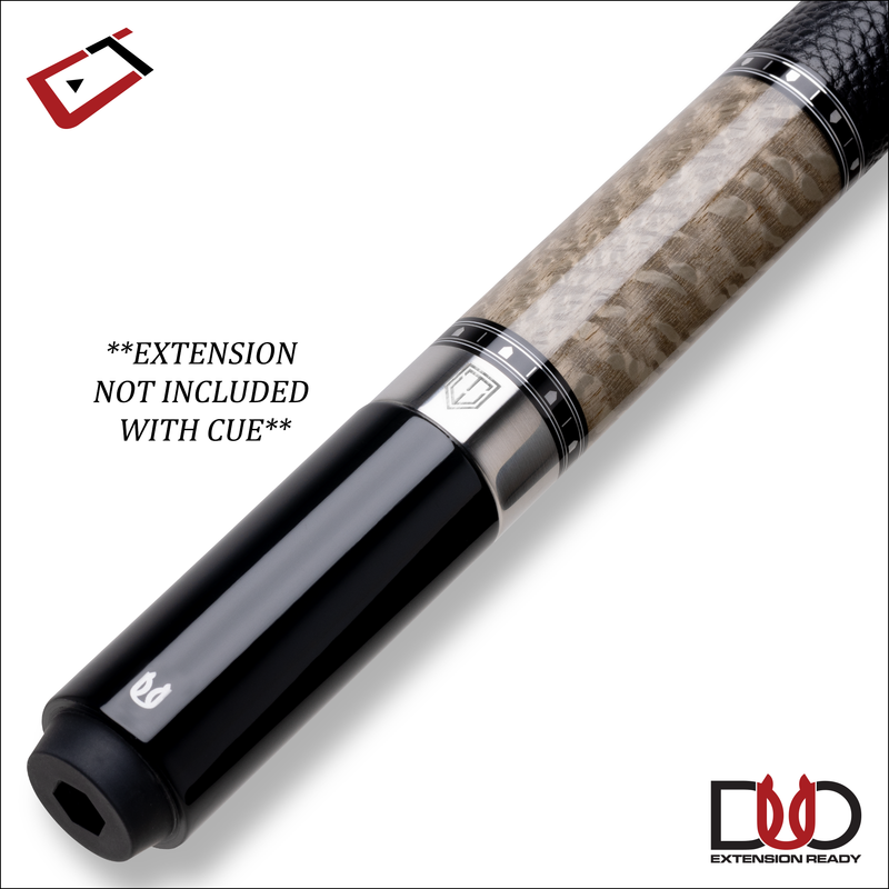 Cuetec 95-110LTW Cynergy Truewood Sycamore 2 Leather Wrap Play Cue - 12.5mm