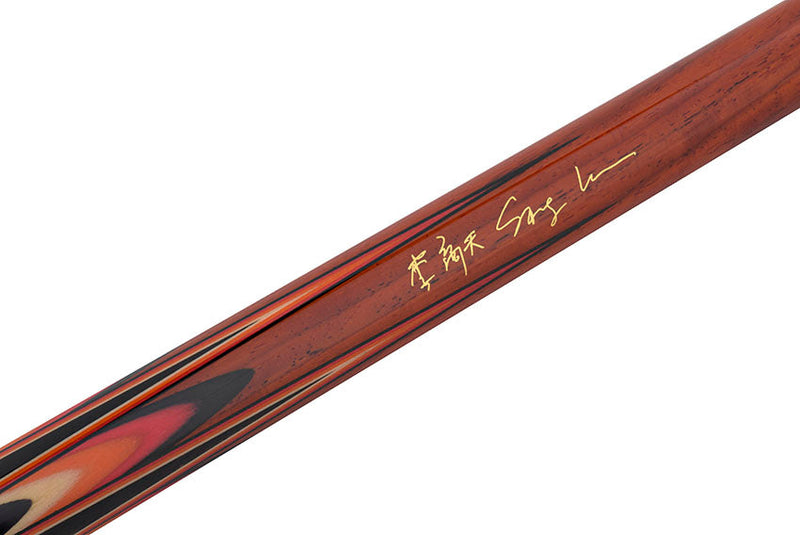 Predator Sang Lee 2-4 Cocobolo with Black / Red / Orange / Maple / Ebony Butterfly Points Limited Edition Pool Cue - Radial with Luxe Leather Wrap