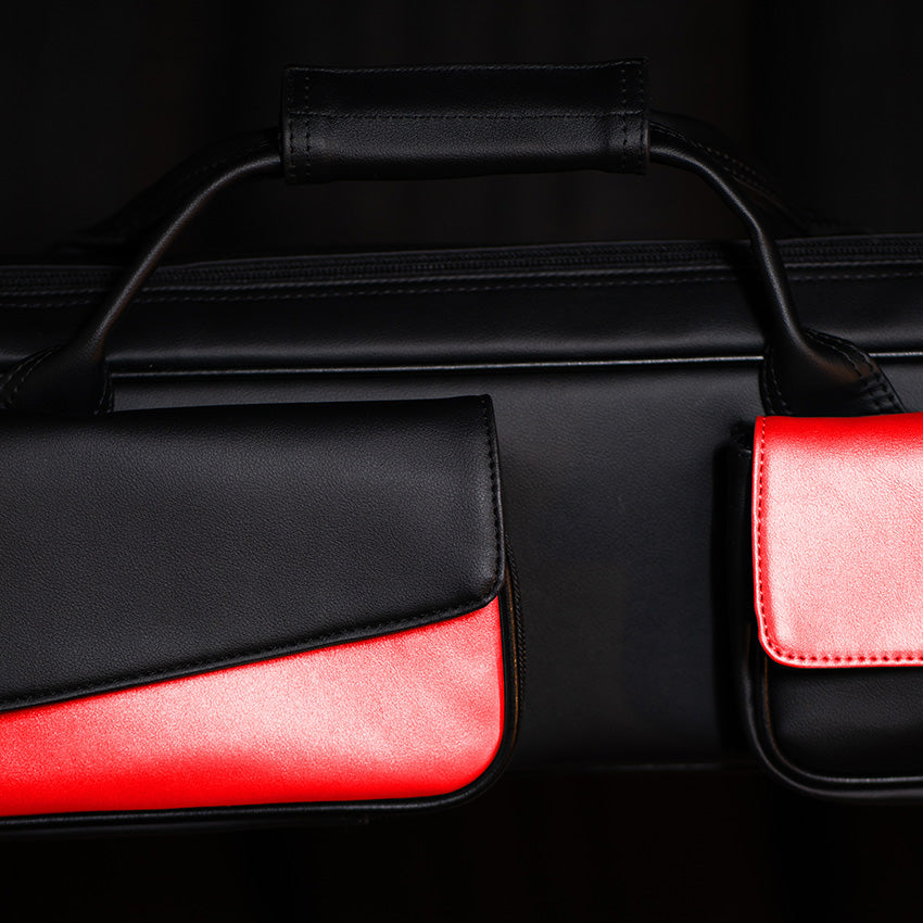 TACTiQ Flux Series 3x4 Soft Cue Case - Black/Red