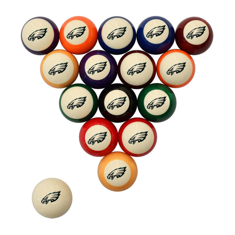 Philadelphia Eagles Pool Balls - Retro Balls Set