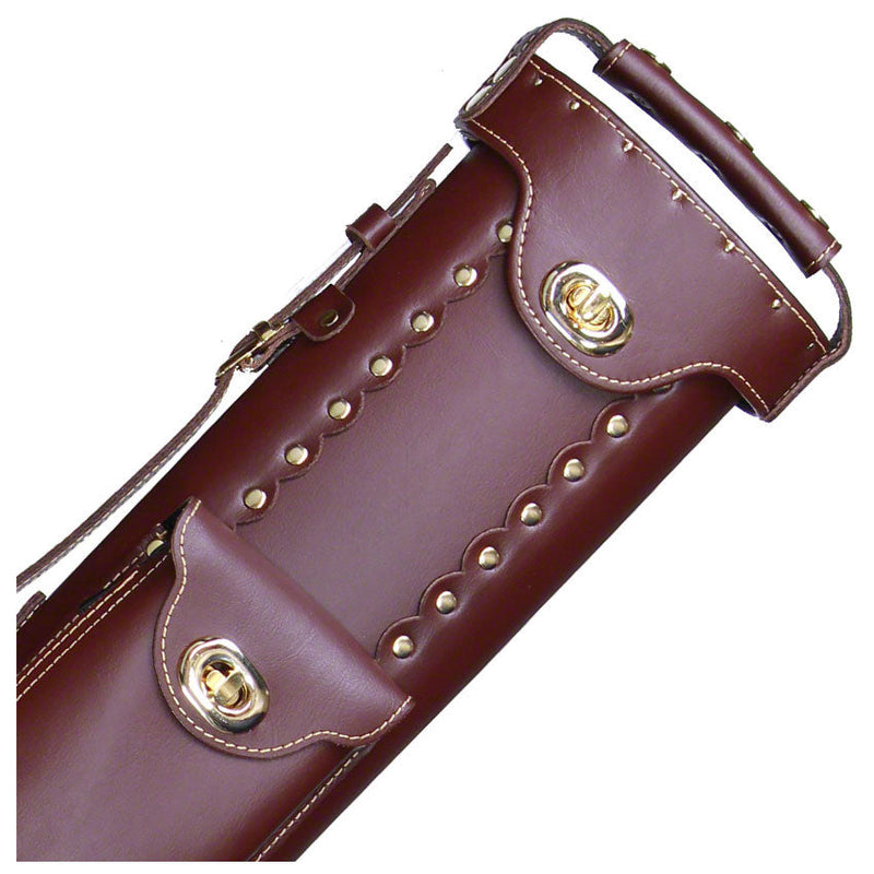 Instroke Leather Cowboy Series 2x4 Hard Cue Case - Chestnut
