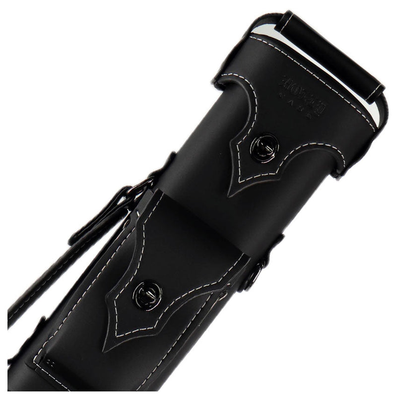 Holly Monochrome Series Hard Cue Case - White Stitched