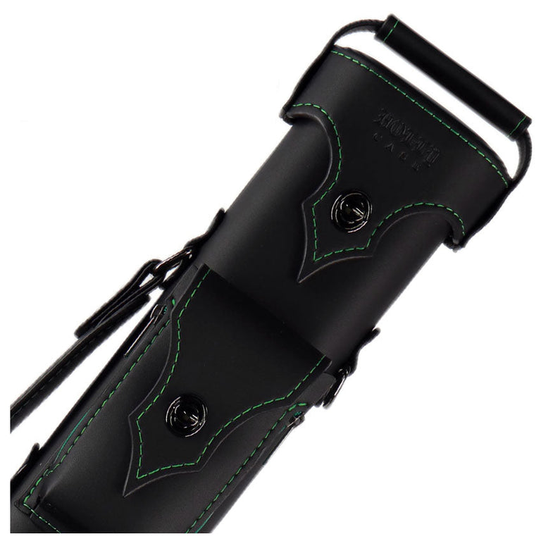 Holly Spectrum Series Pool Cue Case - Emerald Stitched