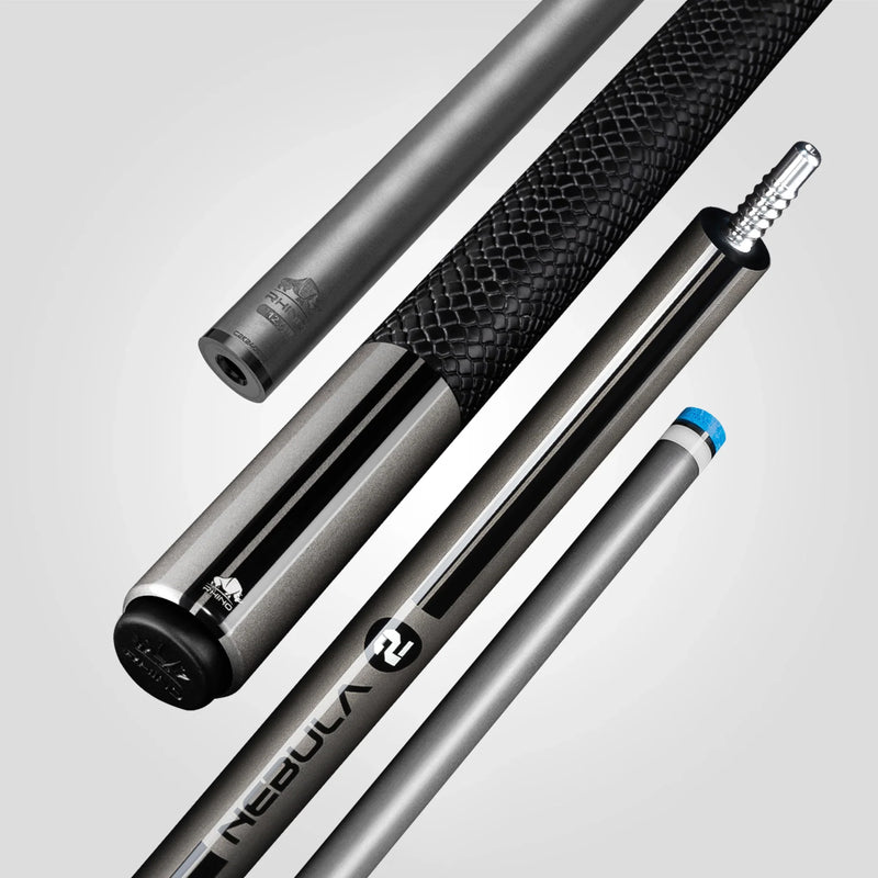 Rhino RCNEB2SWGY Nebula 2 Pool Cue with Sport Wrap - Charcoal Gray