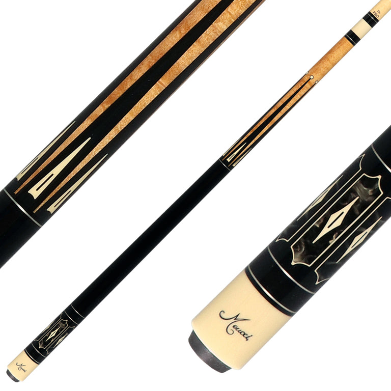 Meucci Starlight 1 SL-1 Pool Cue - Maple with Black Points with Pro Shaft