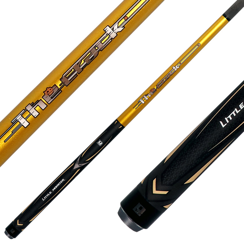 Little Monster Classic Gold Impact 56 inch Short Break Cue with Carbon Fiber Shaft