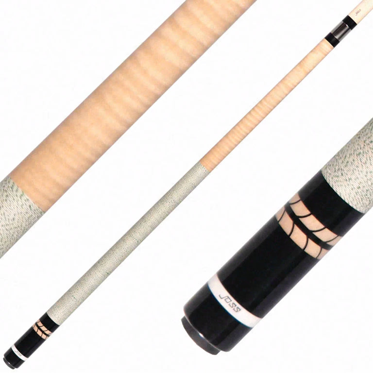 Joss Tiger Maple and Black with Maple Inlays Pool Cue - JC20-196