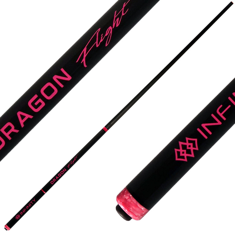 Infinity Dragon Flight Carbon Fiber Long Jump Cue - Pink