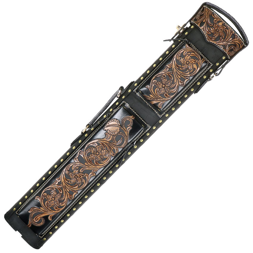Volturi Custom 4X8 Black Genuine Crocodile Hard Pool Cue Case