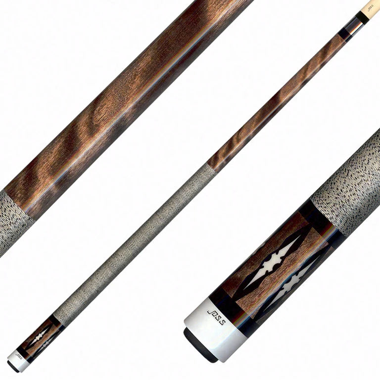 Joss Walnut Stained Maple with Bone White Inlays Pool Cue - JC20-56