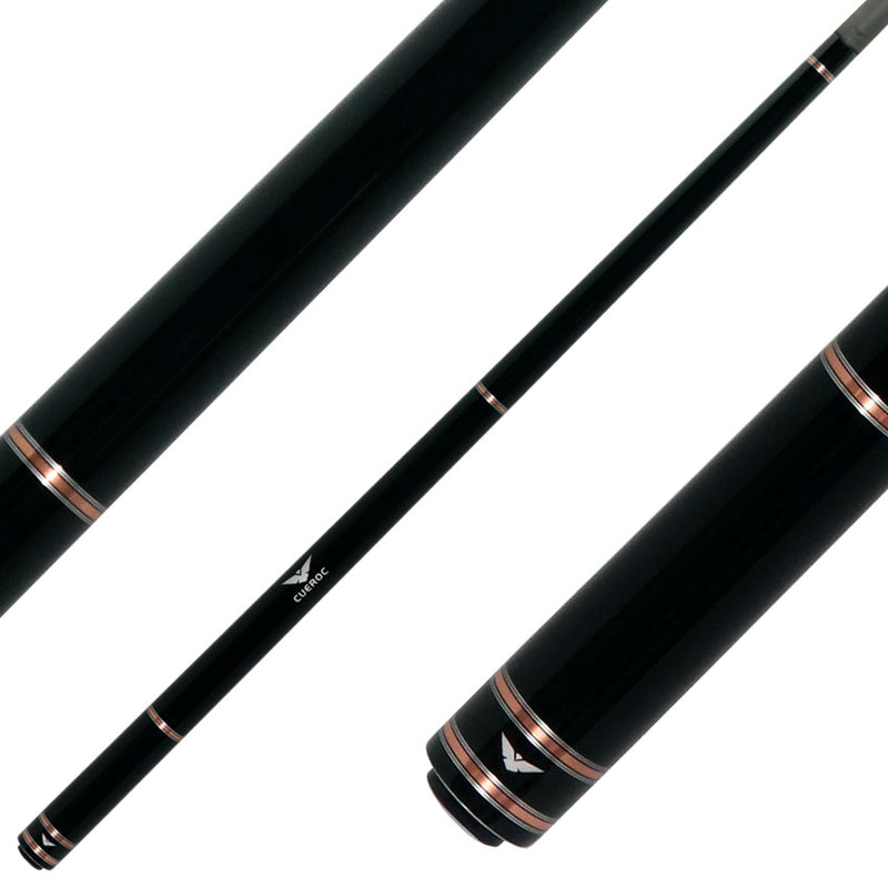 Cueroc CR-N01G Galaxy 1 No Wrap Pool Cue - Dymond Ebony Wood with Carbon Fiber Shaft