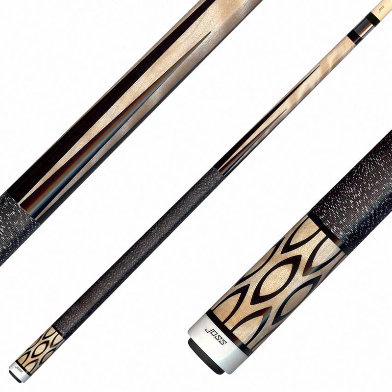 Joss Curly Maple with Black Points and Inlays Pool Cue - JC20-62