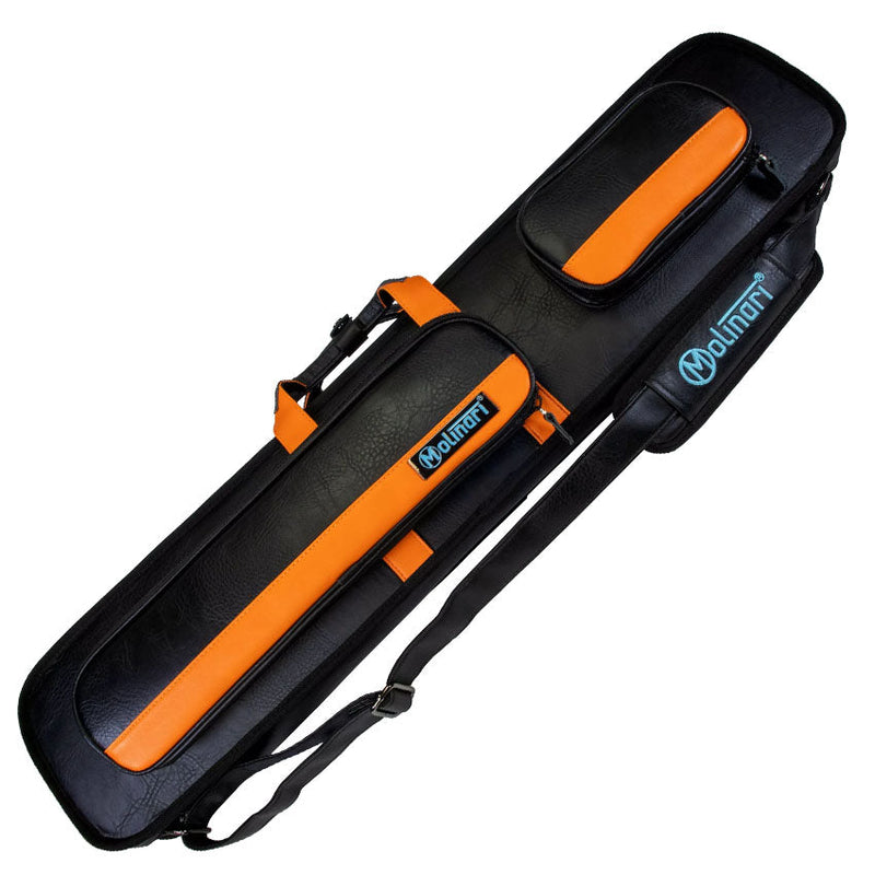 Molinari Classic Butterfly 3x6 Soft Cue Case - Black / Orange