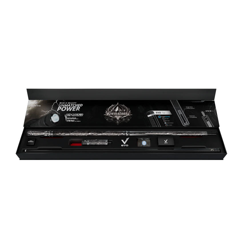 EVO Gemstone Nightglow No Wrap Pool Cue Maxbing Edition