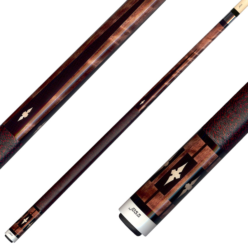 Joss Dark Stained Maple with Black Points and Maple Inlays Pool Cue - JC20-53
